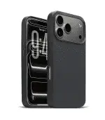 iPhone 17 Pro Max - Funda de cuero NEGRA