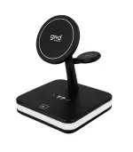 GRADO A/Sin Empaque Cargador Inalambrico 25W 3 en 1 Color Negro - Imagen 2