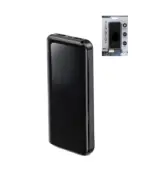 Power Bank 10000 mAH con Cables Integrados Negro