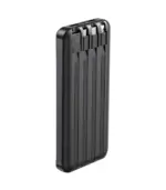 Power Bank 10000 mAH con Cables Integrados Negro - Imagen 2