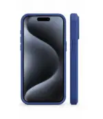 Funda Iphone 15 pro azul fondo negro - Imagen 2