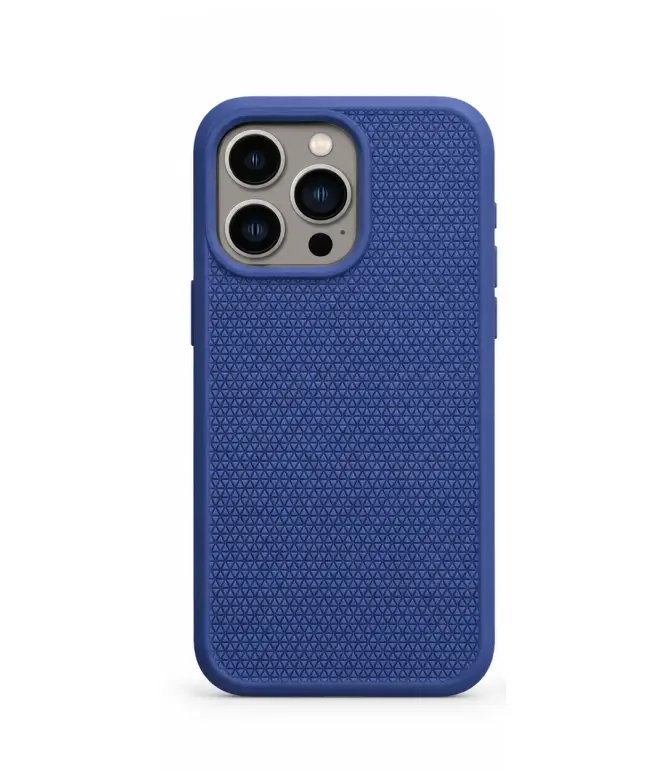 301052101210120 Funda Iphone 15 pro azul fondo negro - Imagen 1