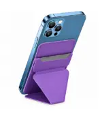 Tarjetero con magsafe y soporte morado