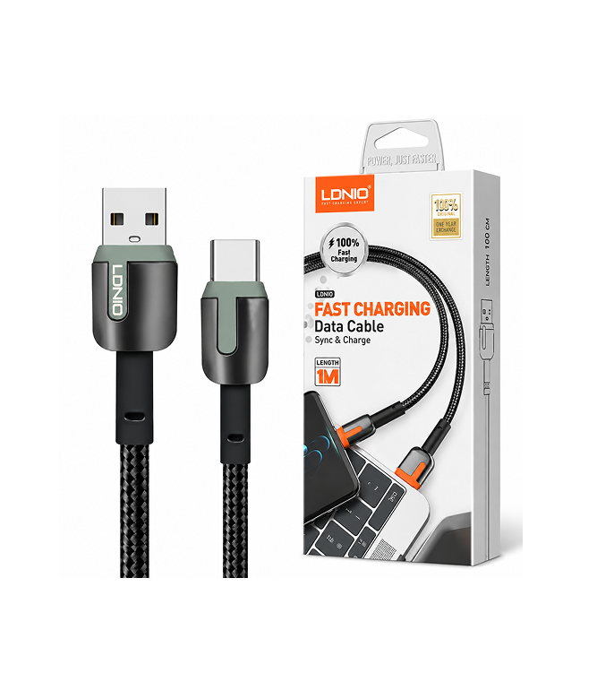 ACE-LDN-LS691-TC-1M CABLE USB-A A USB-C 1M (GRIS) - Imagen 1