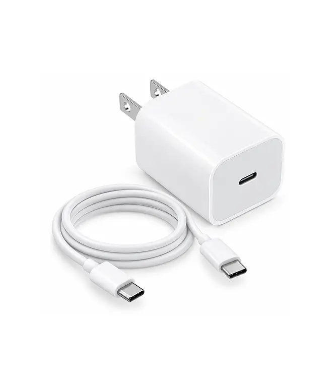 ACE-USB-2IN1-C2C-25W-3FT-WB CARGADOR PUERTO USB-C CON CABLE USB-C 25W 1M (BLANCO) - Imagen 1