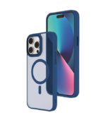 Funda 16 pro Max matte con magsafe y borde azul - Imagen 2