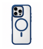 Funda 16 pro Max matte con magsafe y borde azul