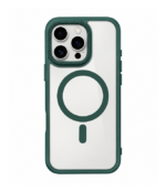Funda 16 pro Max matte con magsafe y borde verde