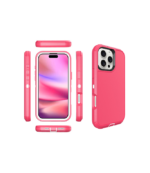Funda 16 pro Max  fucsia con borde blanco-negro (DUALPRO) - Imagen 2