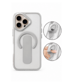 Funda 16 pro Max matte con soporte y magsafe blanco