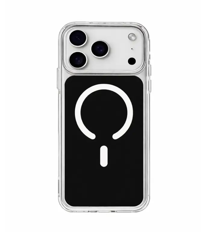 CS-I17-ACM-BK Funda 17 transparente-negro con magsafe blanco - Imagen 1