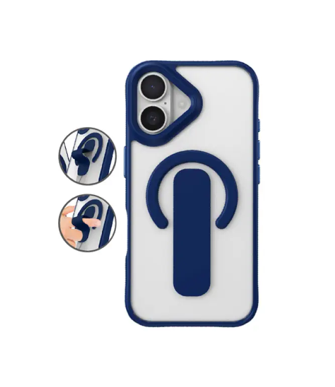 CS-I17-SMH-DBL Funda 17 matte con soporte magsafe y borde azul oscuro - Imagen 1