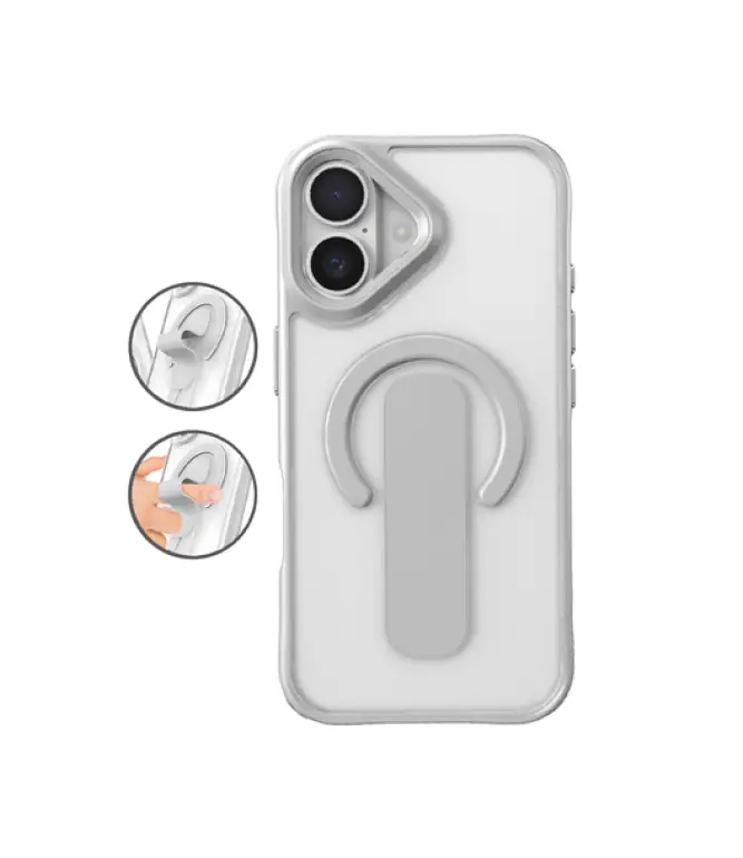 CS-I17-SMH-WH Funda 17 matte con soporte magsafe y borde blanco - Imagen 1