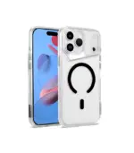 Funda iPhone 17 pro Max transparente-Negro