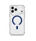 Funda 17 pro Max Transparente con magsafe Azul Oscuro - Imagen 2