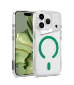 Funda 17 pro Max/18 Pro Max transparente con magsafe verde claro - Imagen 2