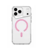 Funda 17 pro Max/18 Pro Max transparente con magsafe rosado - Imagen 2