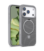 Funda 17 pro Max con soporte y magsafe gris claro - Imagen 2