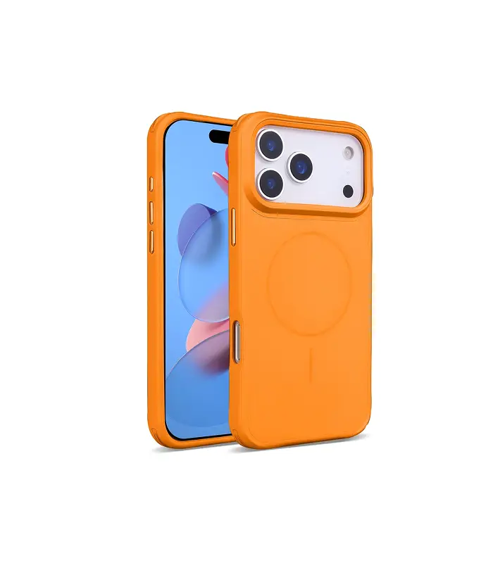 CS-I17PM-ESM-OR Funda iPhone 17 pro Max de Silicone con magsafe - Imagen 1