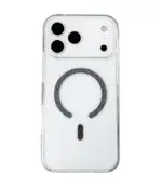Funda 17 pro Max/18 Pro Max transparente con magsafe (Negro brillante)