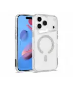 Funda 17 Pro Max transparente brillante con MagSafe (Gris Claro)
