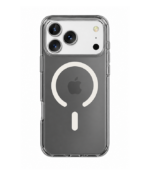Funda 17 pro Max/18 Pro Max gris oscuro con magsafe blanco