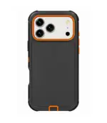 Funda 17 pro Max/18 Pro Max negro con borde naranja (DUALPRO)