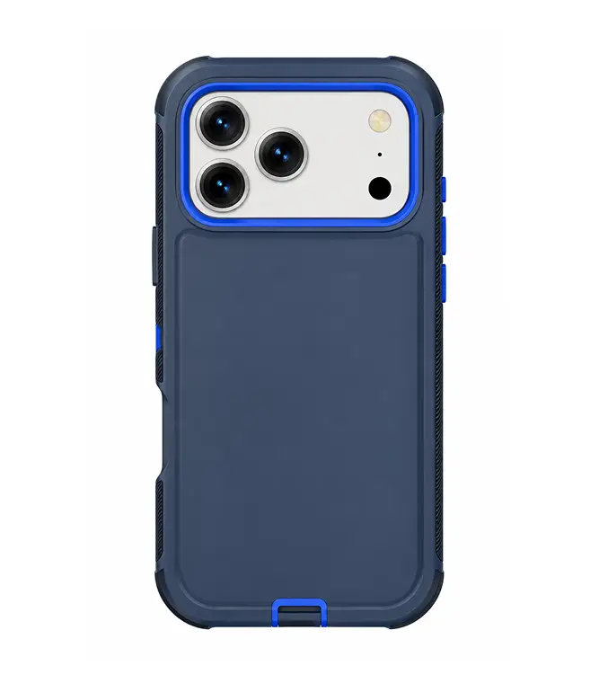 CS-I17PM-OBD-DBLBL Funda 17 pro Max azul oscuro con borde azul (DUALPRO) - Imagen 1