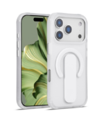 Funda 17 pro Max/18 Pro Max matte con soporte magsafe y borde blanco