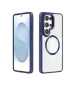 Funda samsung galaxy s26 ultra transparente con magsafe y borde azul oscuro - Imagen 2