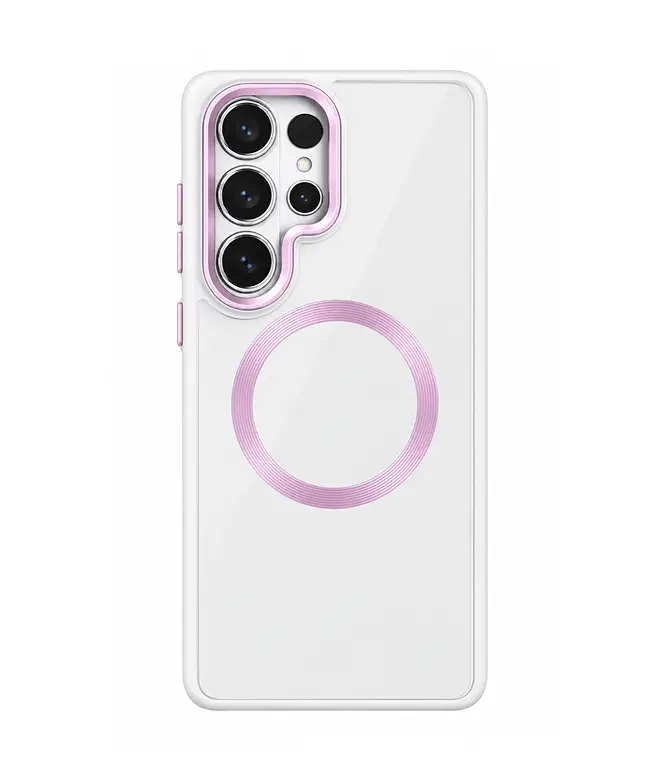 CS-S26U-MWC-WH Funda samsung galaxy s26 ultra blanco con magsafe y borde azul rosado - Imagen 1