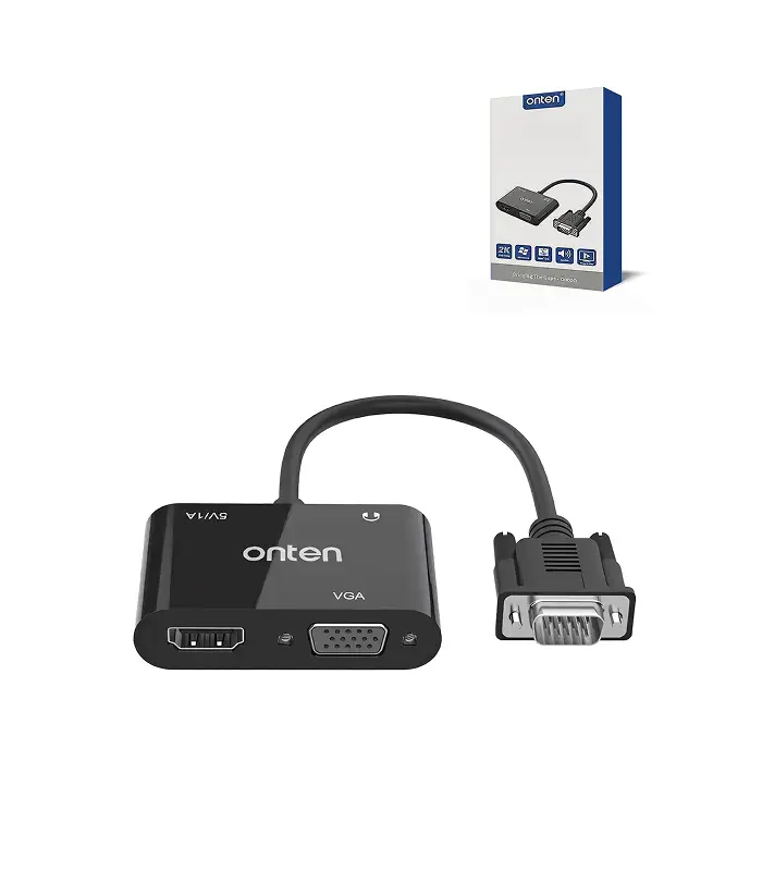 OTN-5138HV Adaptador Expansor VGA 4 en 1 con HDMI, VGA, USB 3.0 y Audio - Imagen 1