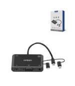 Adaptador 3 en 1 Lightning / USB-C / Micro USB a HDMI + VGA + AV